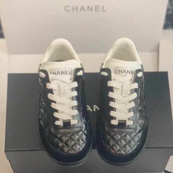 Chanel Black Womens Sneakers - Picture 2 of 9